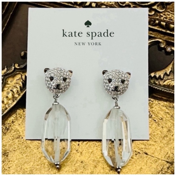 KATE SPADE • Arctic Friends Polar Bear Drop Earrings - Picture 4 of 4